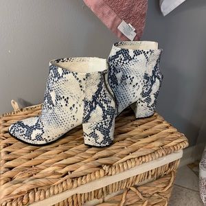Steve Madden snakeskin booties